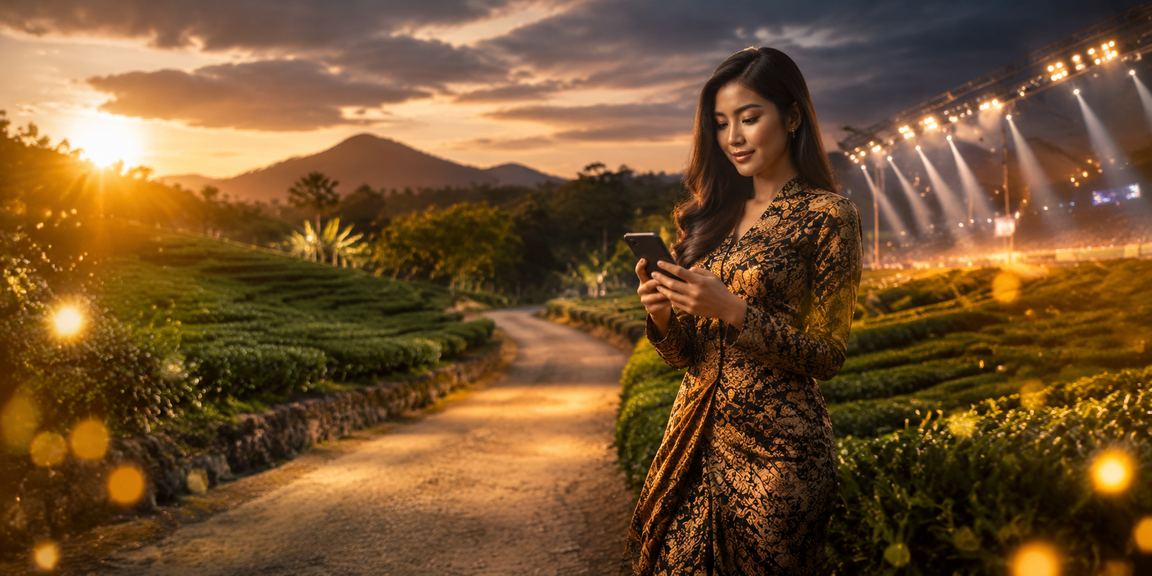 Permainan baccarat bergaya batik Malaysia dengan kad di atas meja kasino
