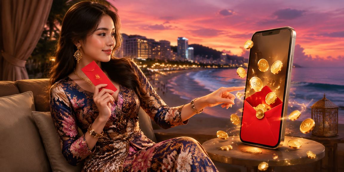 Bonus sampul merah bergaya batik Pulau Pinang melambangkan keselamatan dan kepercayaan platform hijau88
